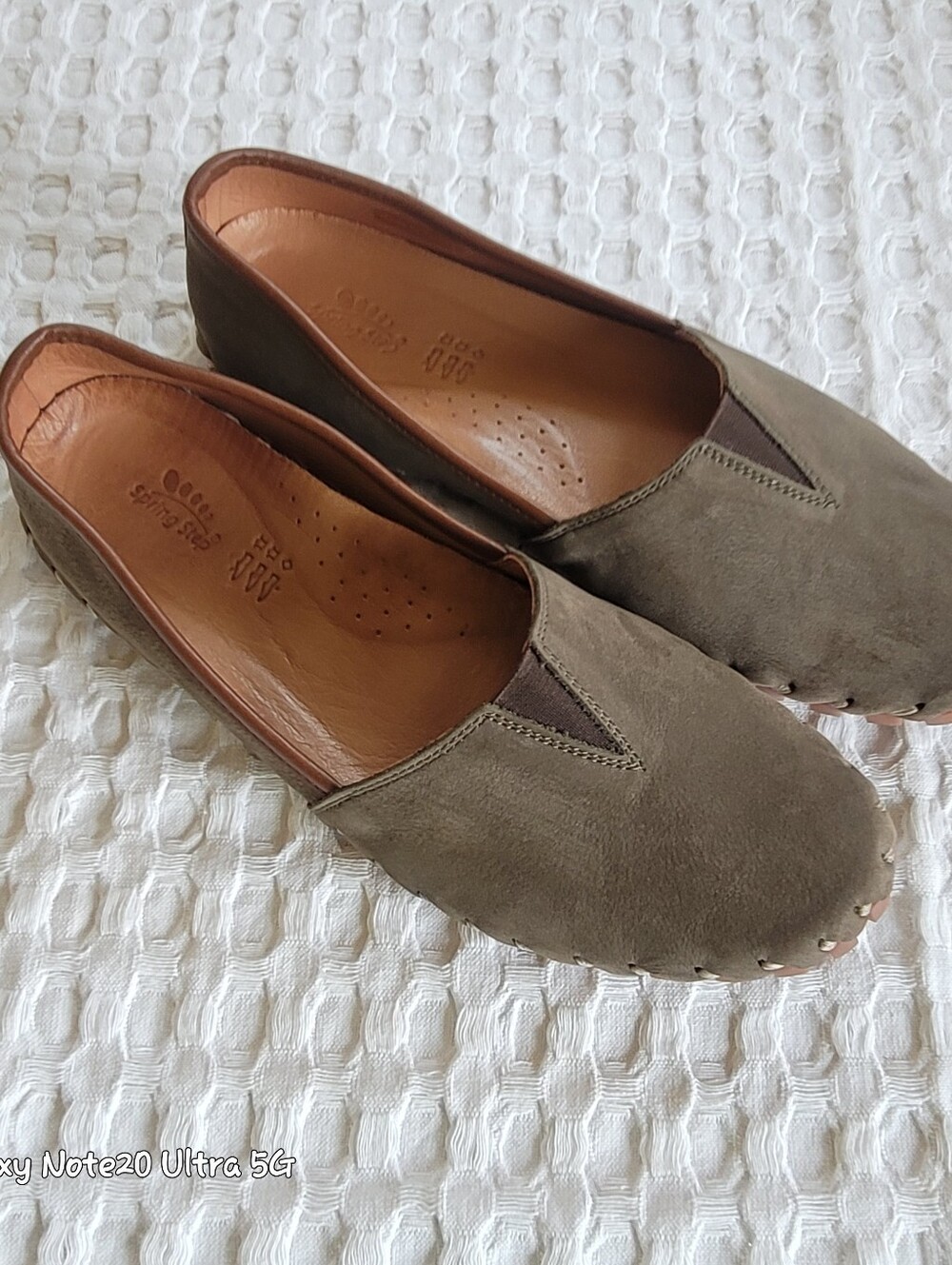Spring Step Olive Suede Comfort Slip On Shoes Style 16433 Women's 9.5 41